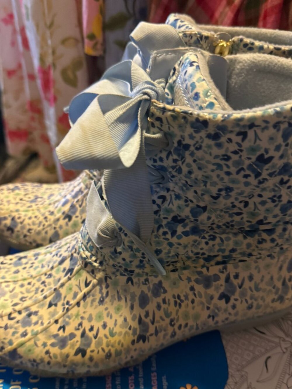 Sperry Saltwater Floral Duck Boot Size US Size 8.5 - Picture 3 of 5